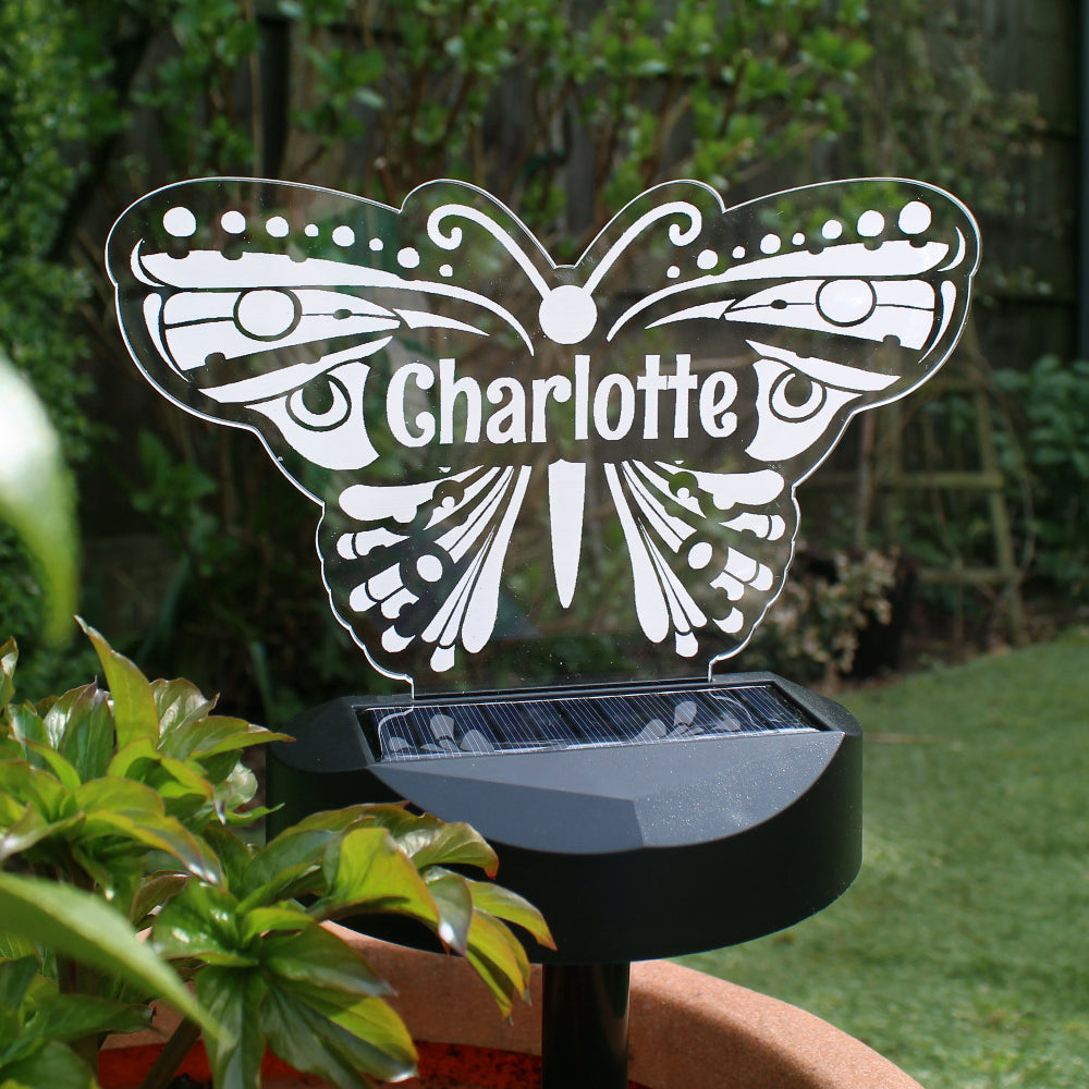 Eleanoras Personalised Butterfly Solar Light Novelty Lights