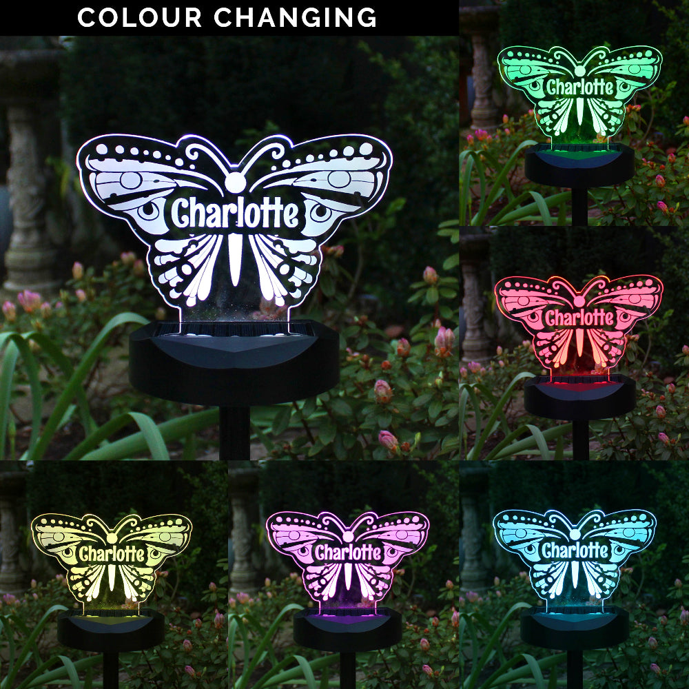 Eleanoras Personalised Butterfly Solar Light Novelty Lights