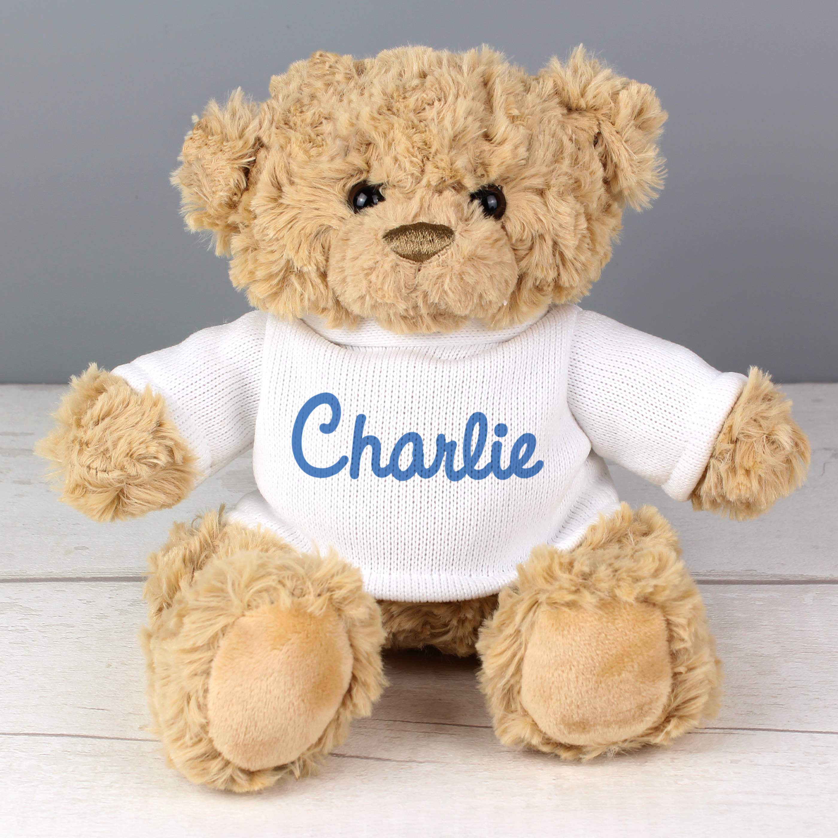 Eleanoras Personalised Blue Name Teddy Bear Plush