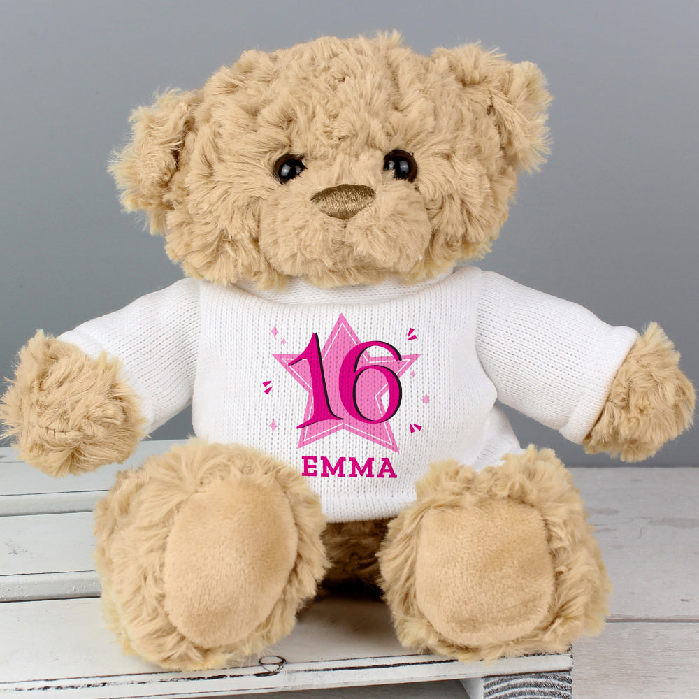 Eleanoras Personalised Pink Big Age Teddy Bear Plush