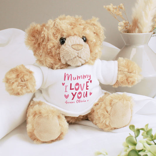 Eleanoras LOVE YOU MUMMY PERSONALISED TEDDY BEAR PLUSH