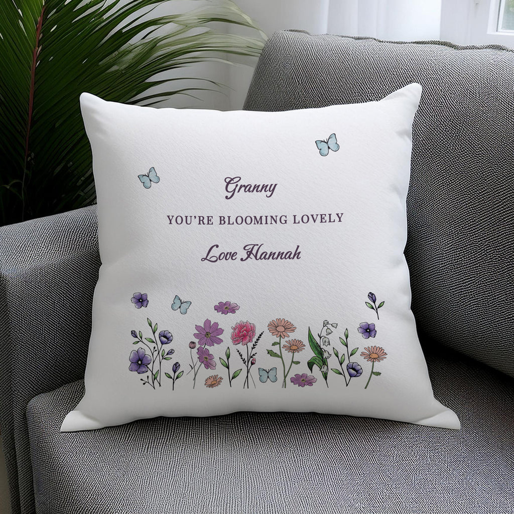 Eleanoras Personalised Wild Flowers Cushion Cushions & Covers