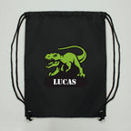 Eleanoras Dinosaur Personalised Black Kit Bag Swim / Kit Bags