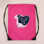 Eleanoras Pink Dinosaur Personalised Kit Bag PE Kit Bags