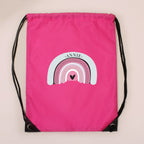 Eleanoras Personalised Pastel Rainbow Pink Kit Bag Swim / Kit Bags