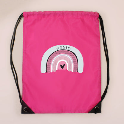 Personalised Rainbow Pink Kit Bag