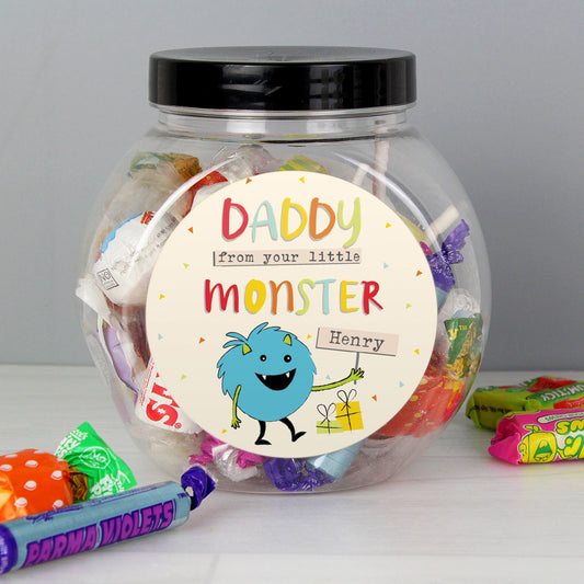 Personalised Little Monster Sweet Jar Food & Drink from Eleanoras