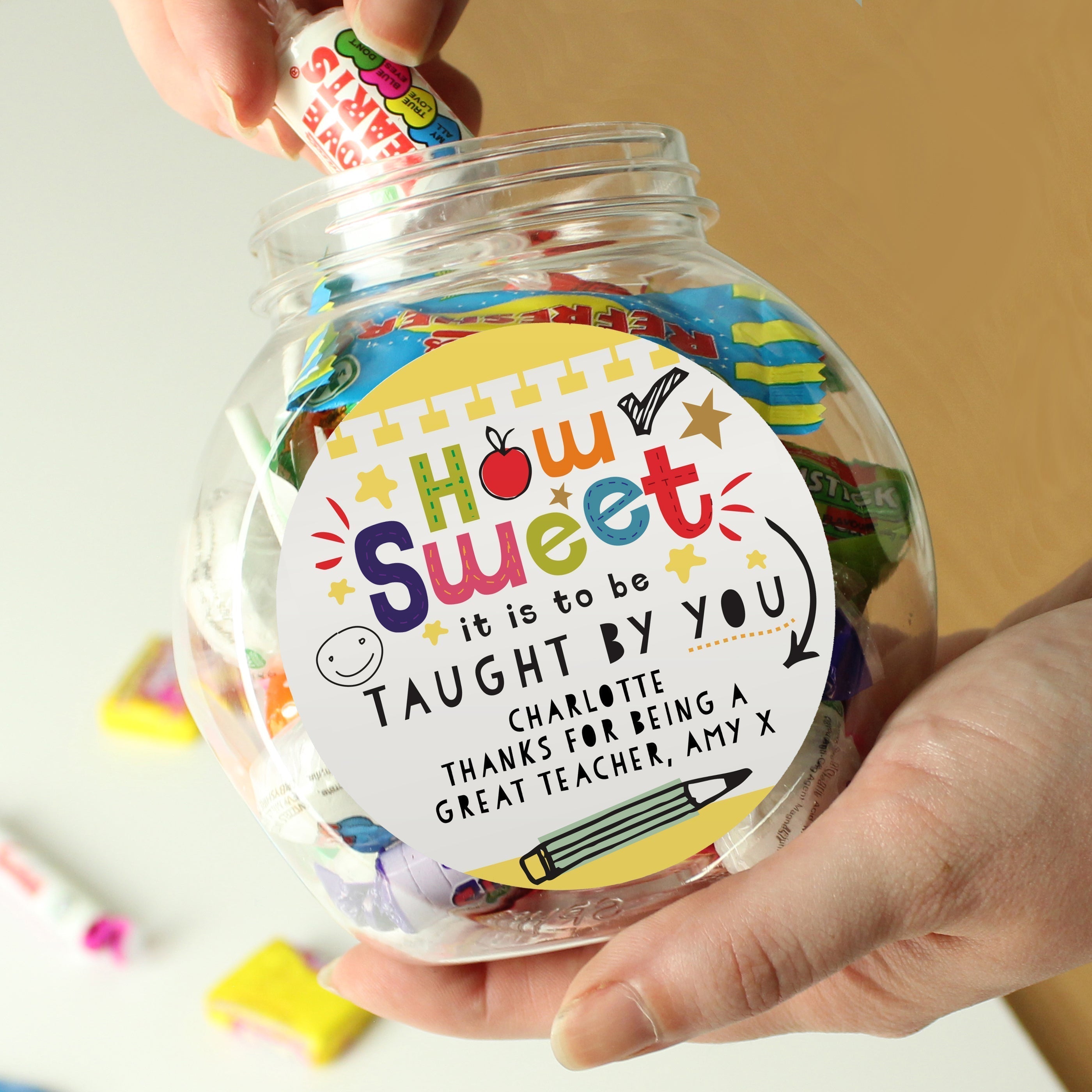 Eleanoras Personalised Shape Little Minds Sweet Jar Confectionery