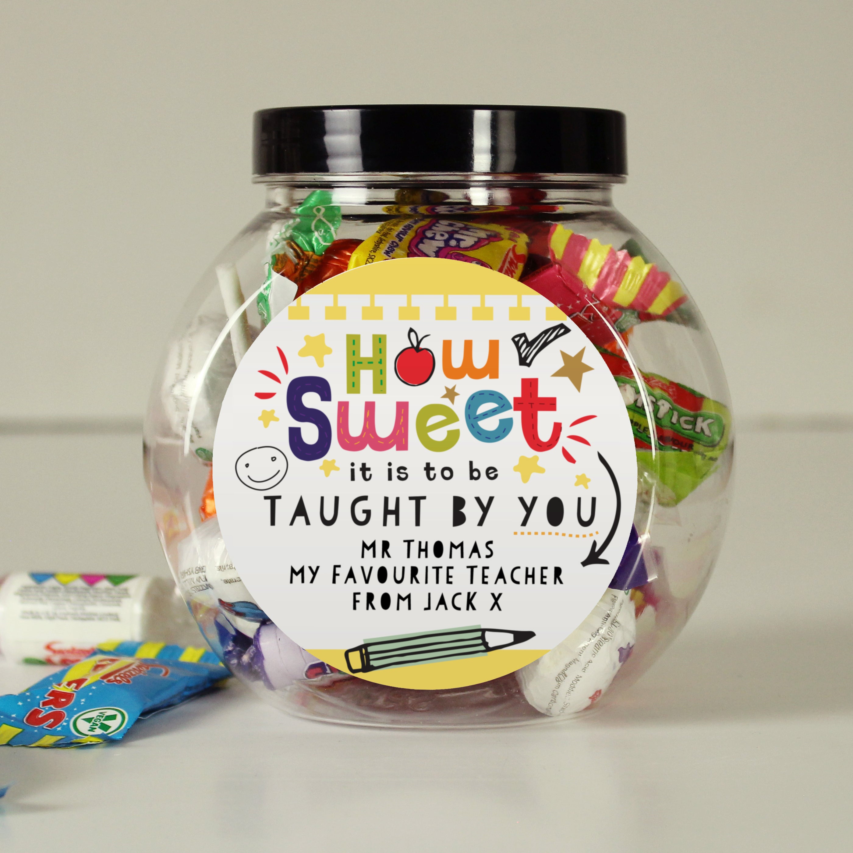 Eleanoras Personalised Shape Little Minds Sweet Jar Confectionery