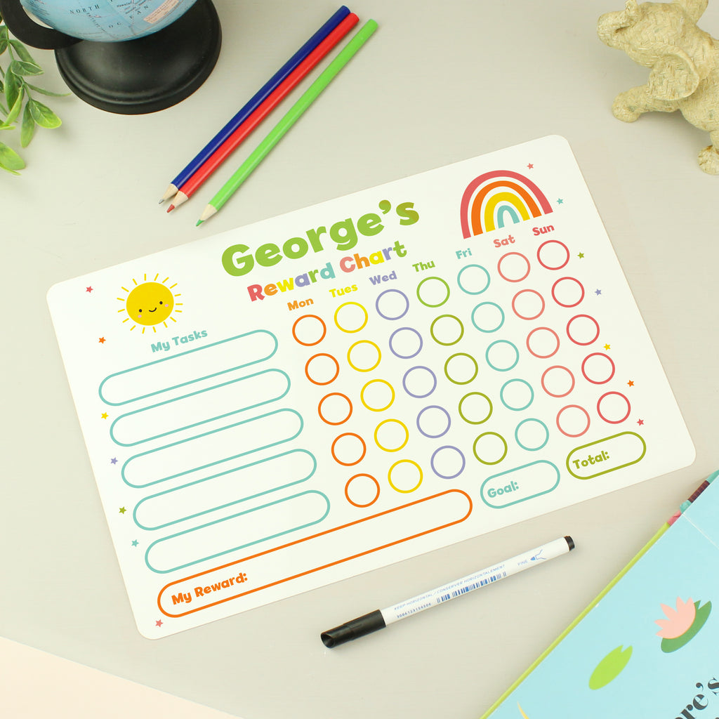Eleanoras Personalised Rewards Chart & Dry Wipe Pen 
