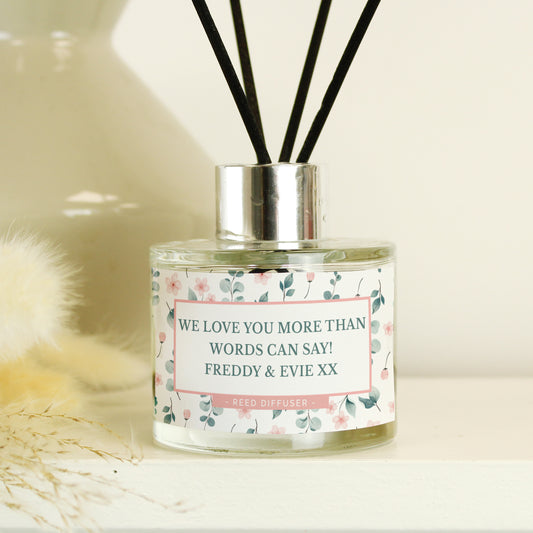 FLORAL PERSONALISED REED DIFFUSER DIFFUSERS from Eleanoras