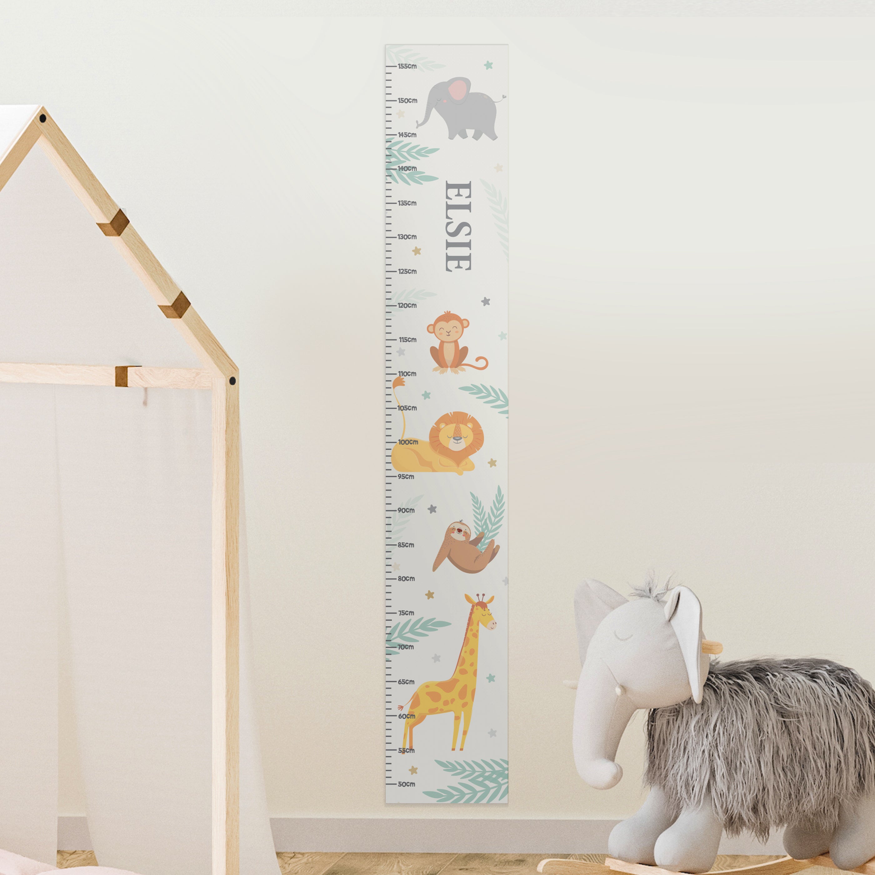 Eleanoras Personalised Animal Height Chart 