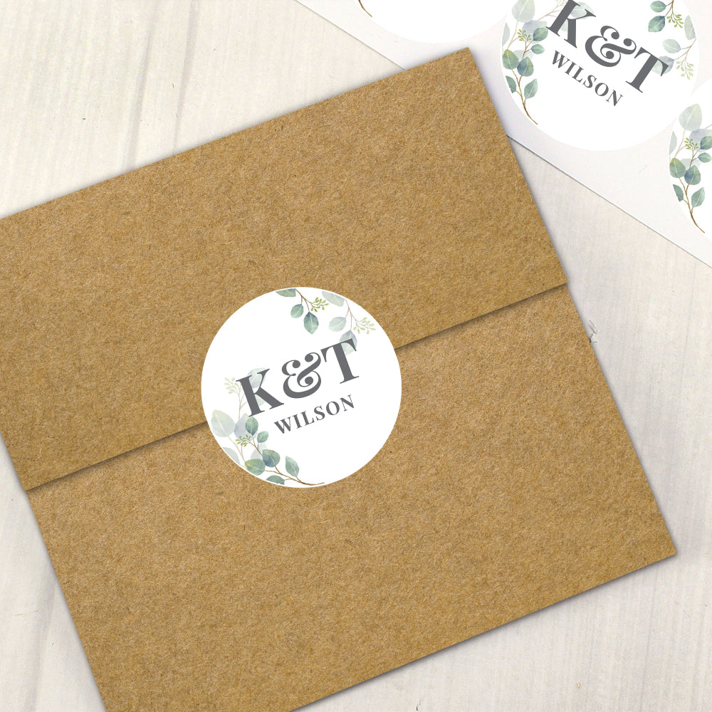 Eleanoras Personalised Botanical Initial Sticker Set 