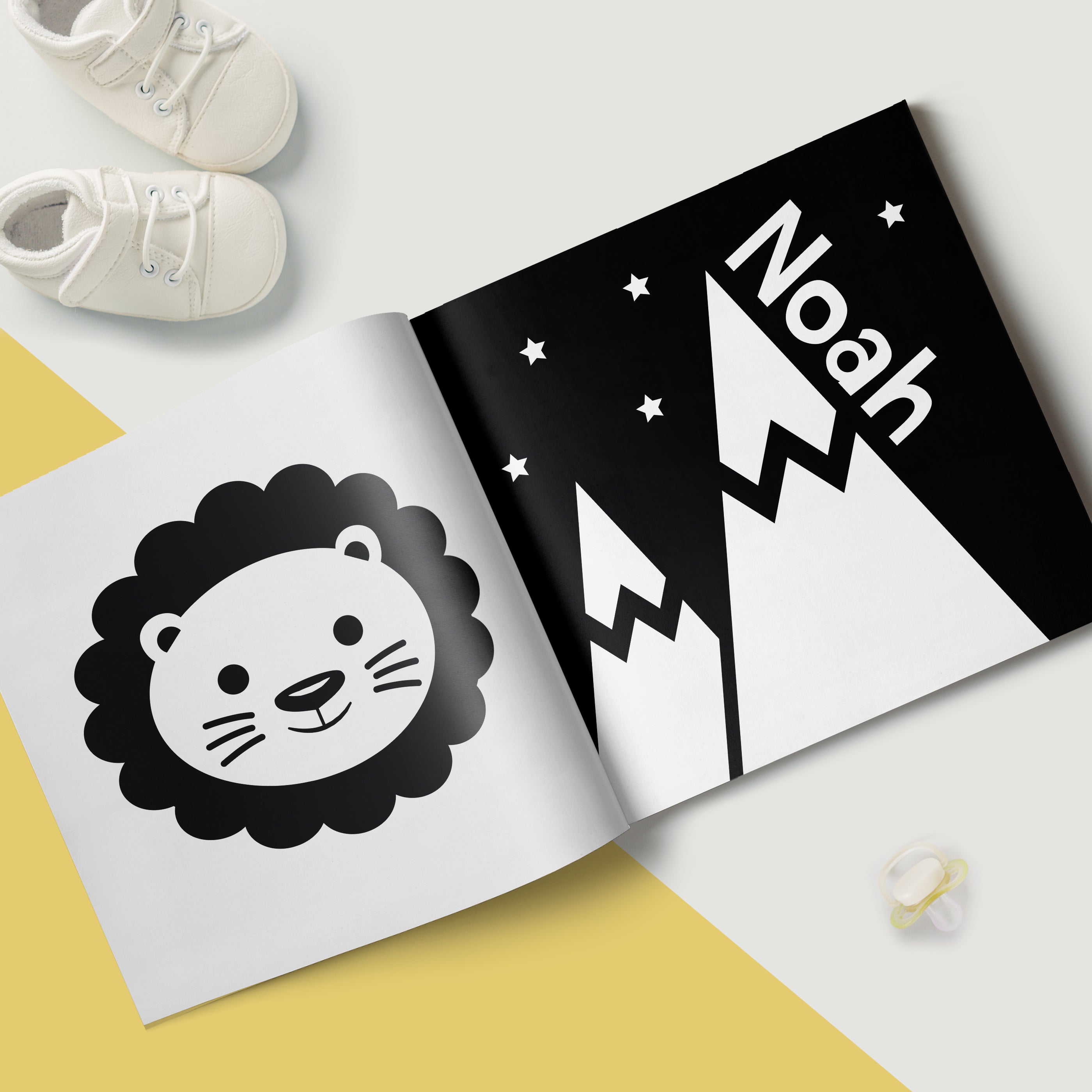 Eleanoras Personalised High Contrast Black & White Baby Book Books