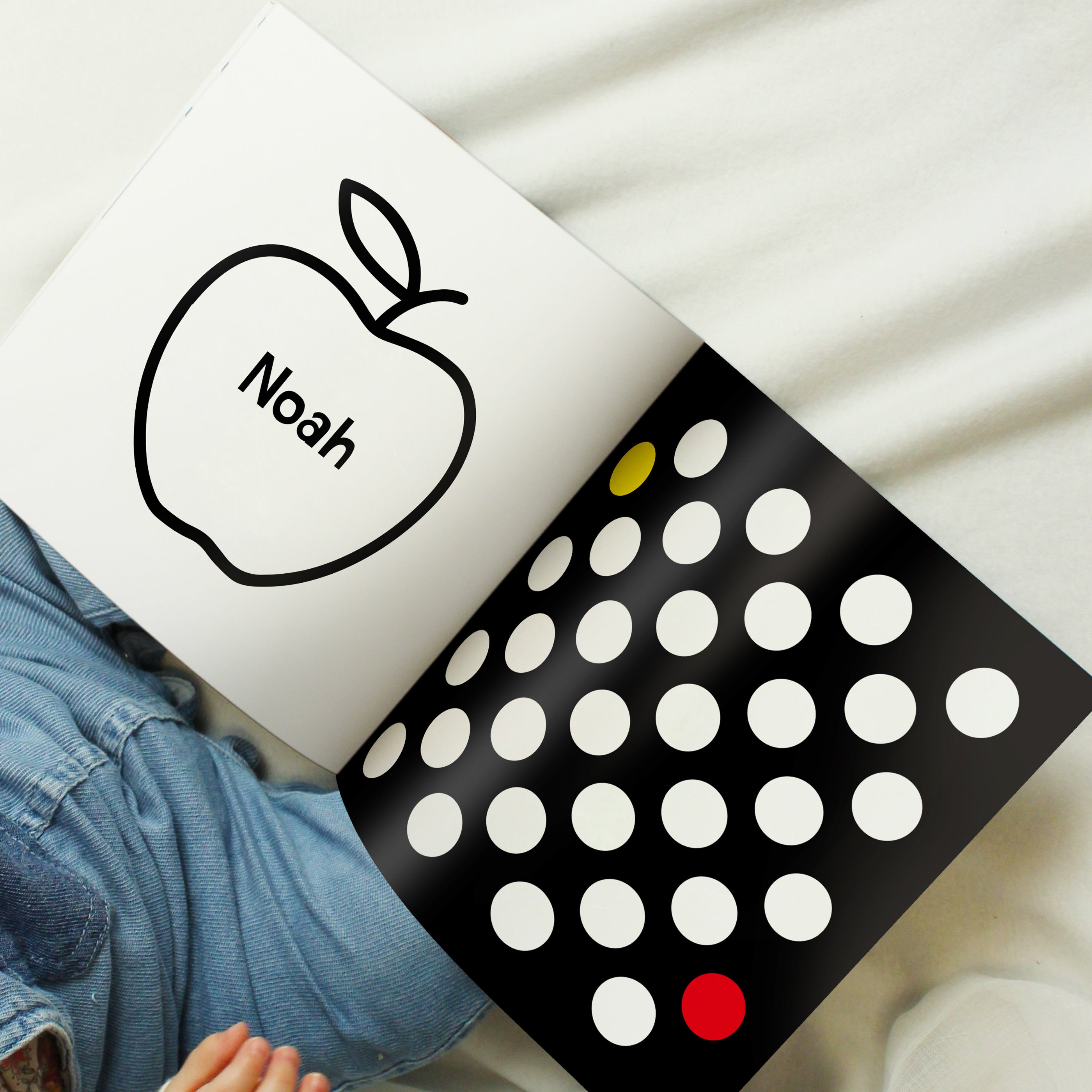 Eleanoras Personalised High Contrast Black & White Baby Book Books