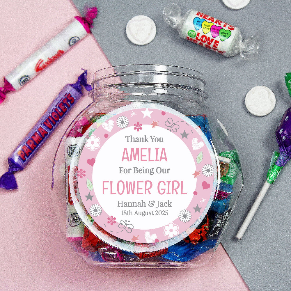 Eleanoras Personalised Flower Girl Sweet Jar 