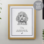 Eleanoras Personalised Dog Breed Oak Framed Print Framed Prints