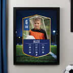 Eleanoras Personalised Photo Upload Football Card Black Poster Frame Framed Prints