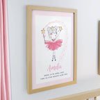 Personalised wall art for little girls bedroom nursery  from Eleanoras Gifts.