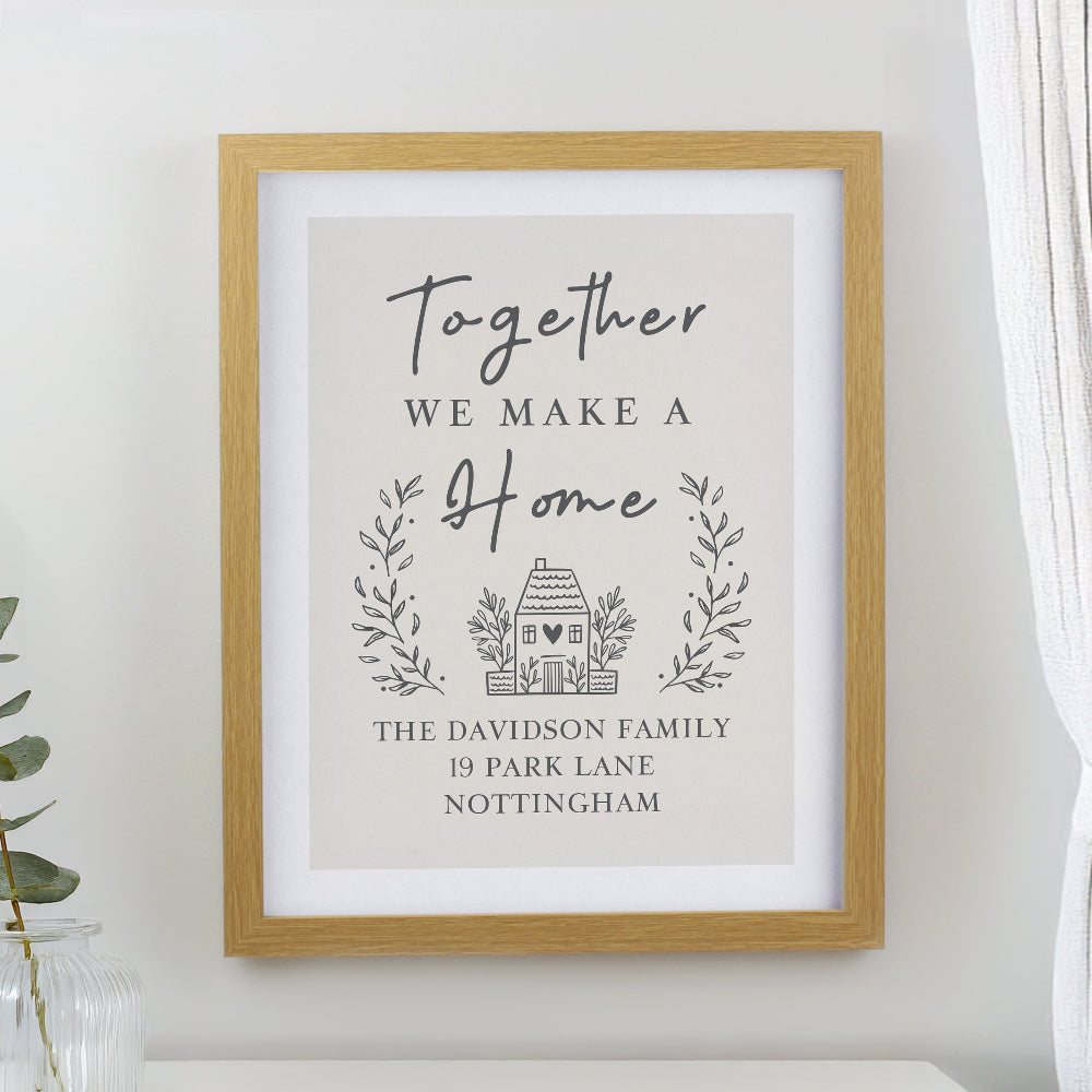 Eleanoras Personalised Home Oak Poster Frame Framed Prints