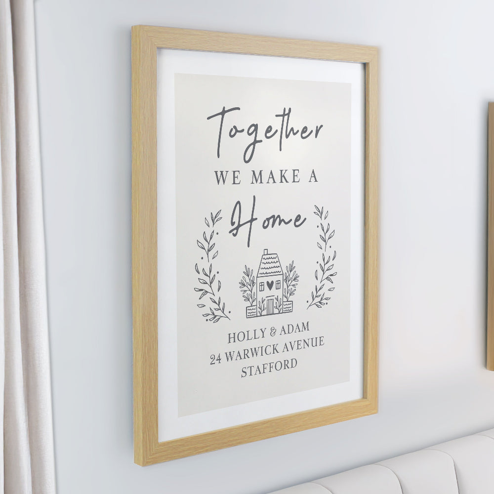 Eleanoras Personalised Home Oak Poster Frame Framed Prints