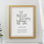 Eleanoras Present Day Map Puzzle Piece A4 Framed Print Framed Prints