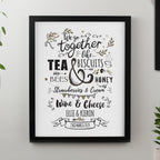Eleanoras Personalised We go Together Black Poster Frame Framed Prints
