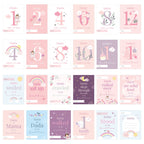 Personalised Fairy Princess Baby Milestone Cards