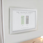 Eleanoras Personalised Birth Flower Family of 2 White Framed Print Framed Prints