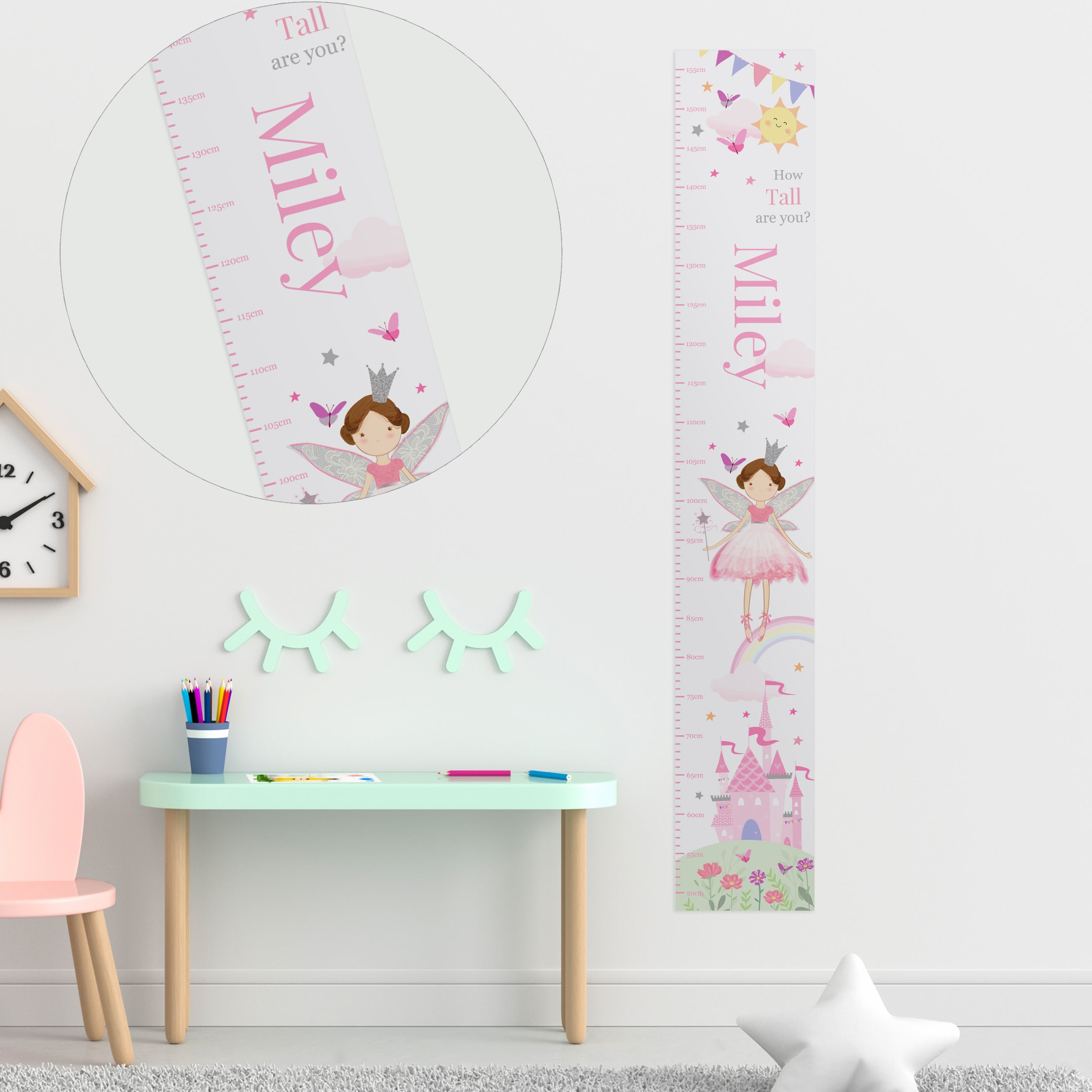 Eleanoras Personalised Fairy Princess Height Chart 