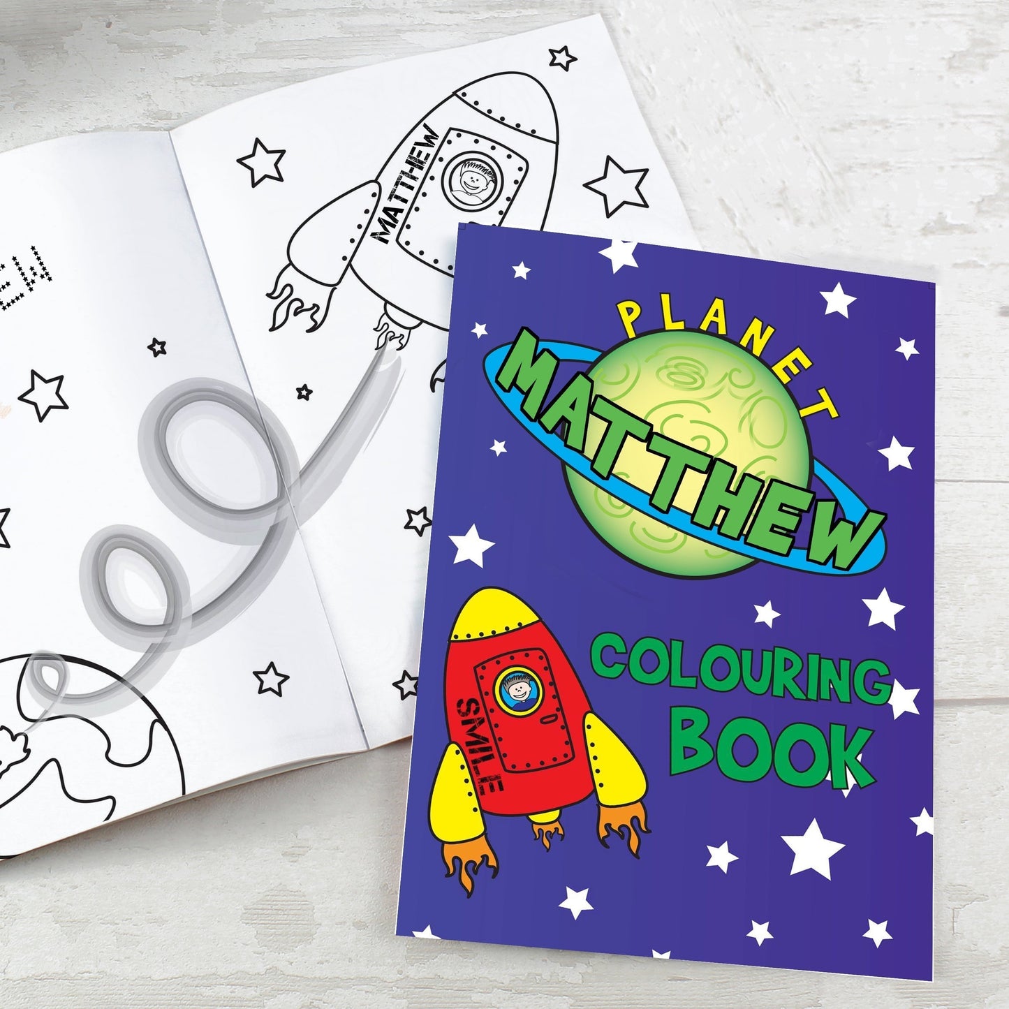 Eleanoras SPACE PERSONALISED COLOURING BOOK Books