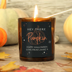 Eleanoras PUMPKIN PERSONALISED AMBER GLASS CANDLE Candles