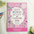 Eleanoras Personalised Pink  Wedding Activity & Colouring Book Activity Books