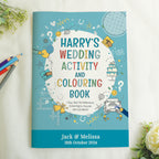 Eleanoras Personalised Blue Wedding Activity & Colouring Book Activity Books