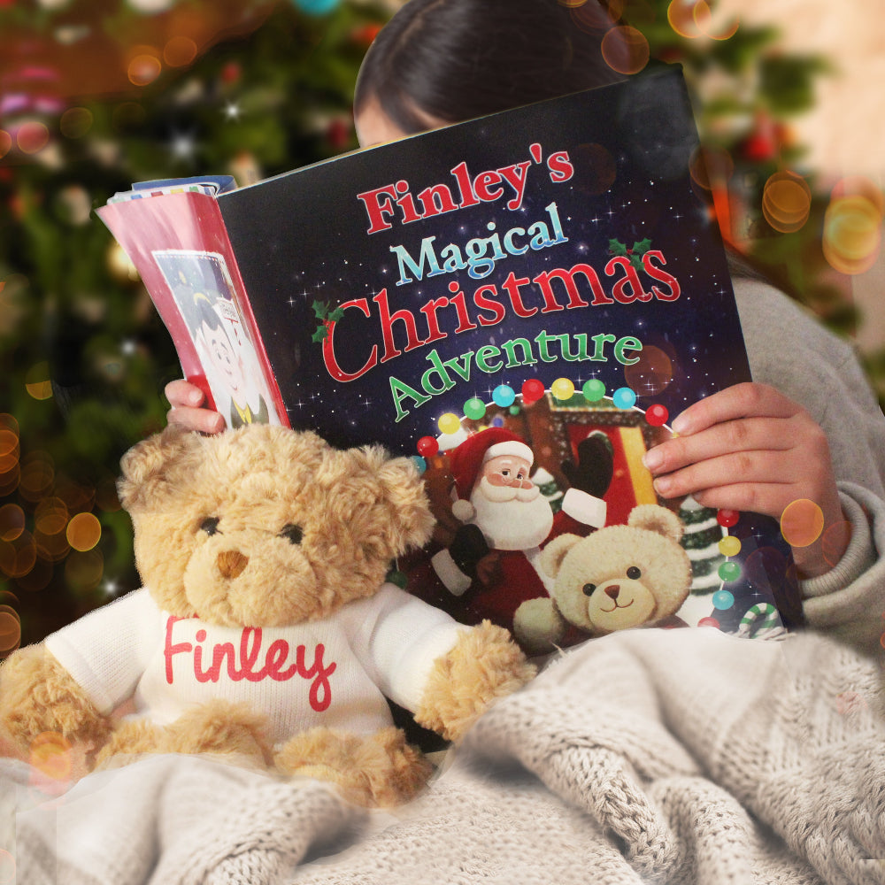 Eleanoras Personalised Magical Christmas Adventure Story Book and Personalised Teddy Bear Books