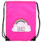 Eleanoras Personalised Rainbow Pink Kit Bag PE Kit Bags