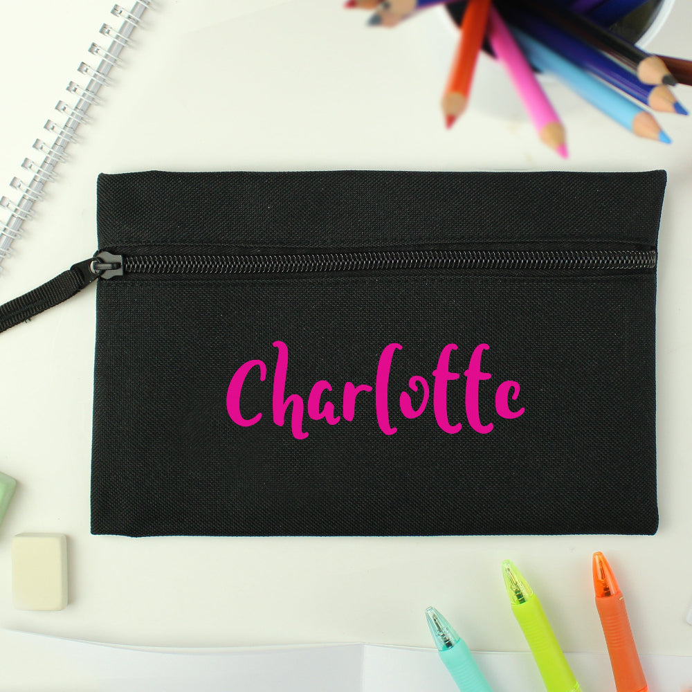 Eleanoras Personalised Pink Name Pencil Case Pencil Cases