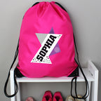 Eleanoras Personalised Dance Pink Drawstring  Bag PE Kit Bags