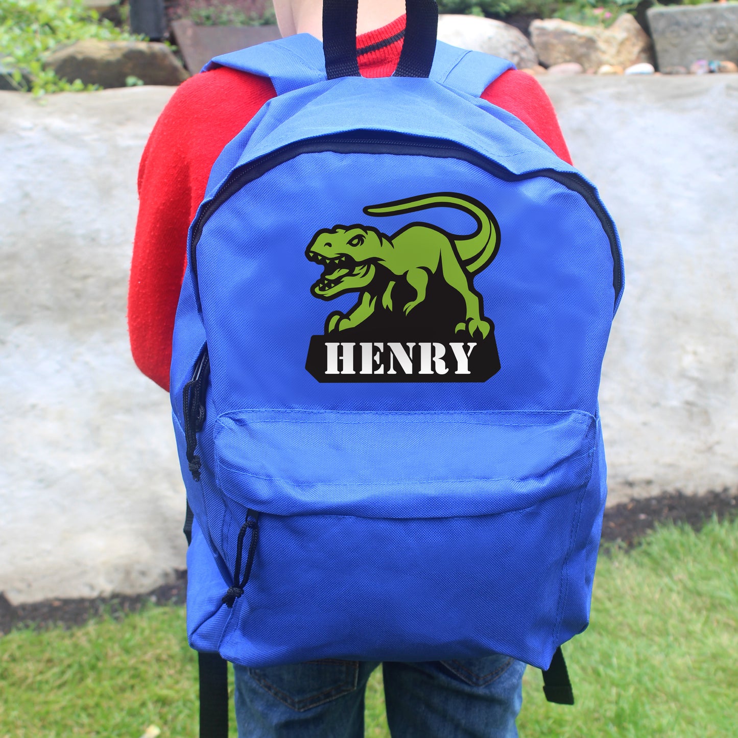 Eleanoras DINOSAUR PERSONALISED BLUE BACKPACK Kids Bags