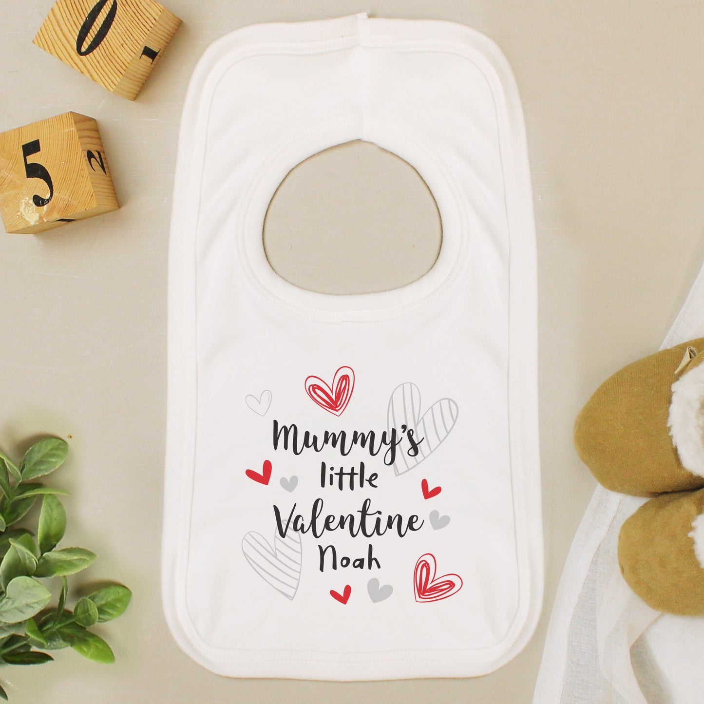 Eleanoras Personalised Valentines Bib BABY ACCESSORIES