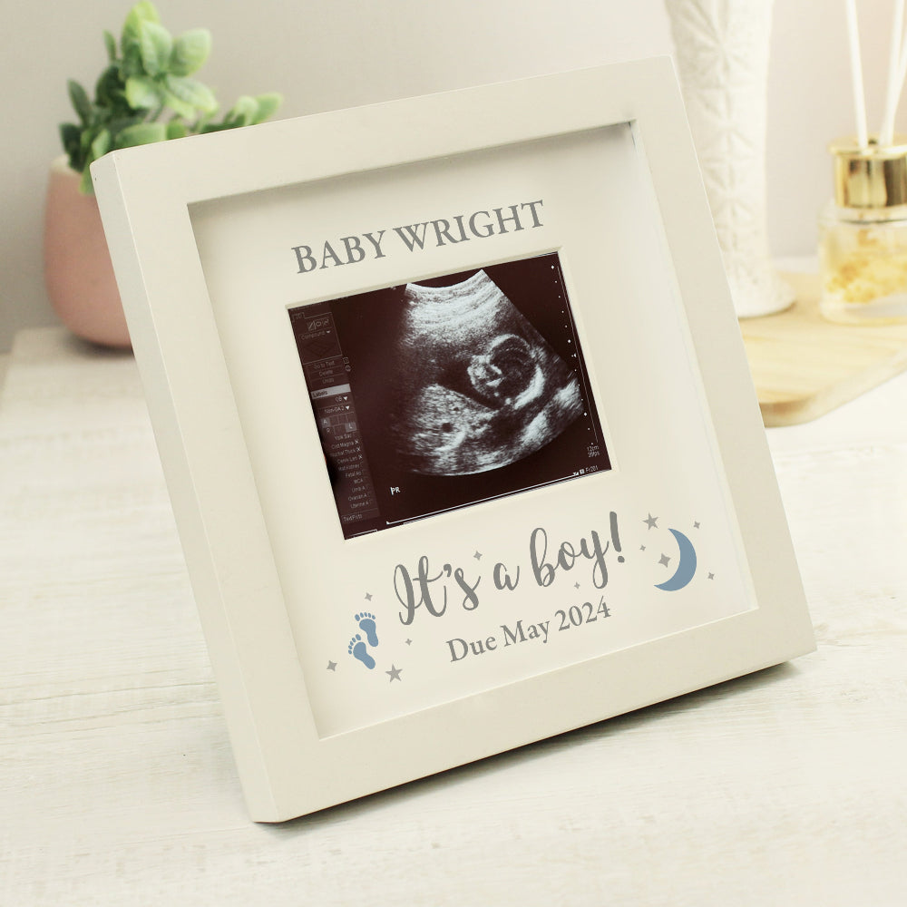 Eleanoras Personalised 'It's A Boy' Baby Scan Frame Photo Frames