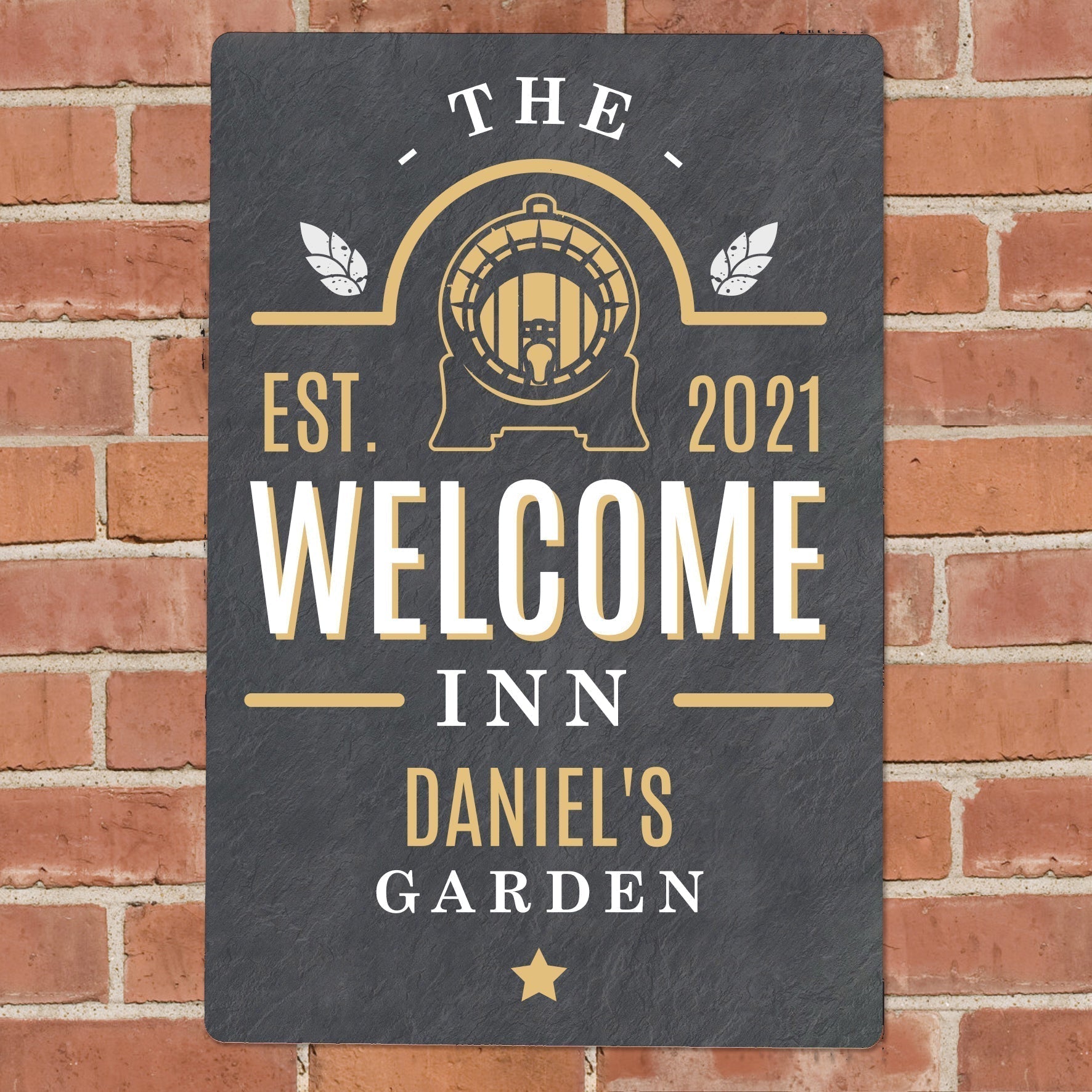 Eleanoras WELCOME INN PERSONALISED METAL SIGN 