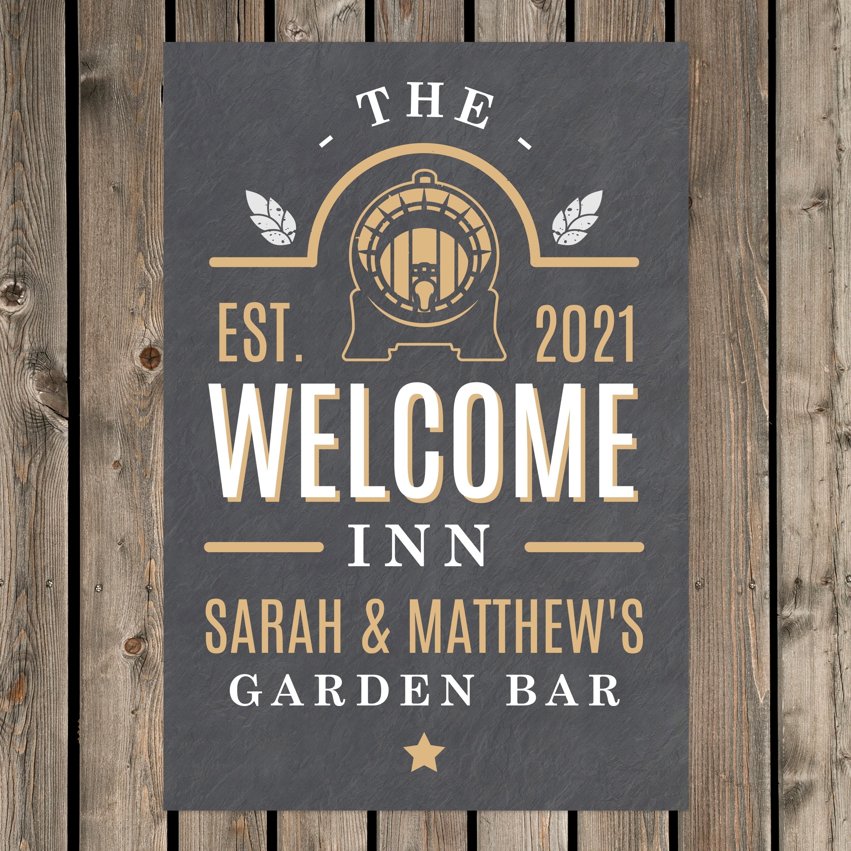 Eleanoras Personalised The Welcome Inn Metal Sign 