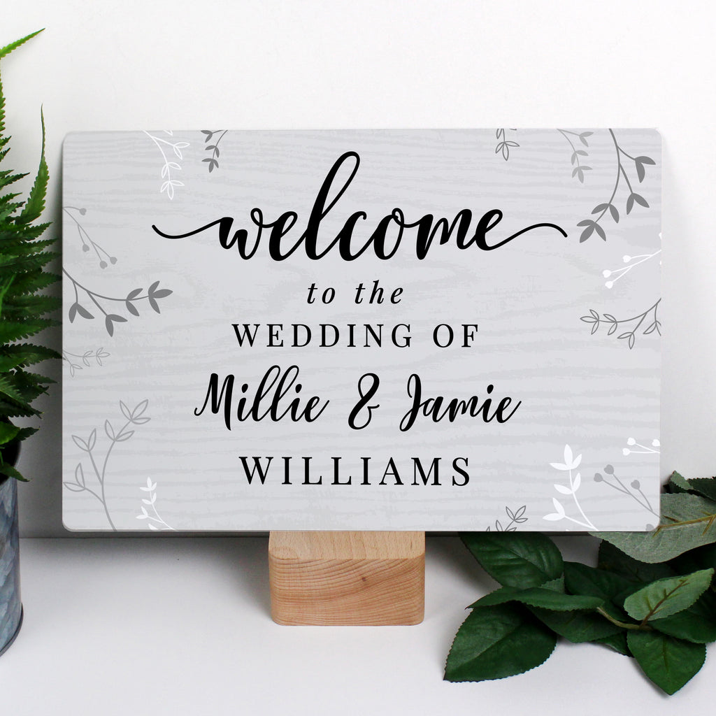 Eleanoras Personalised Welcome To The Wedding Metal Sign 