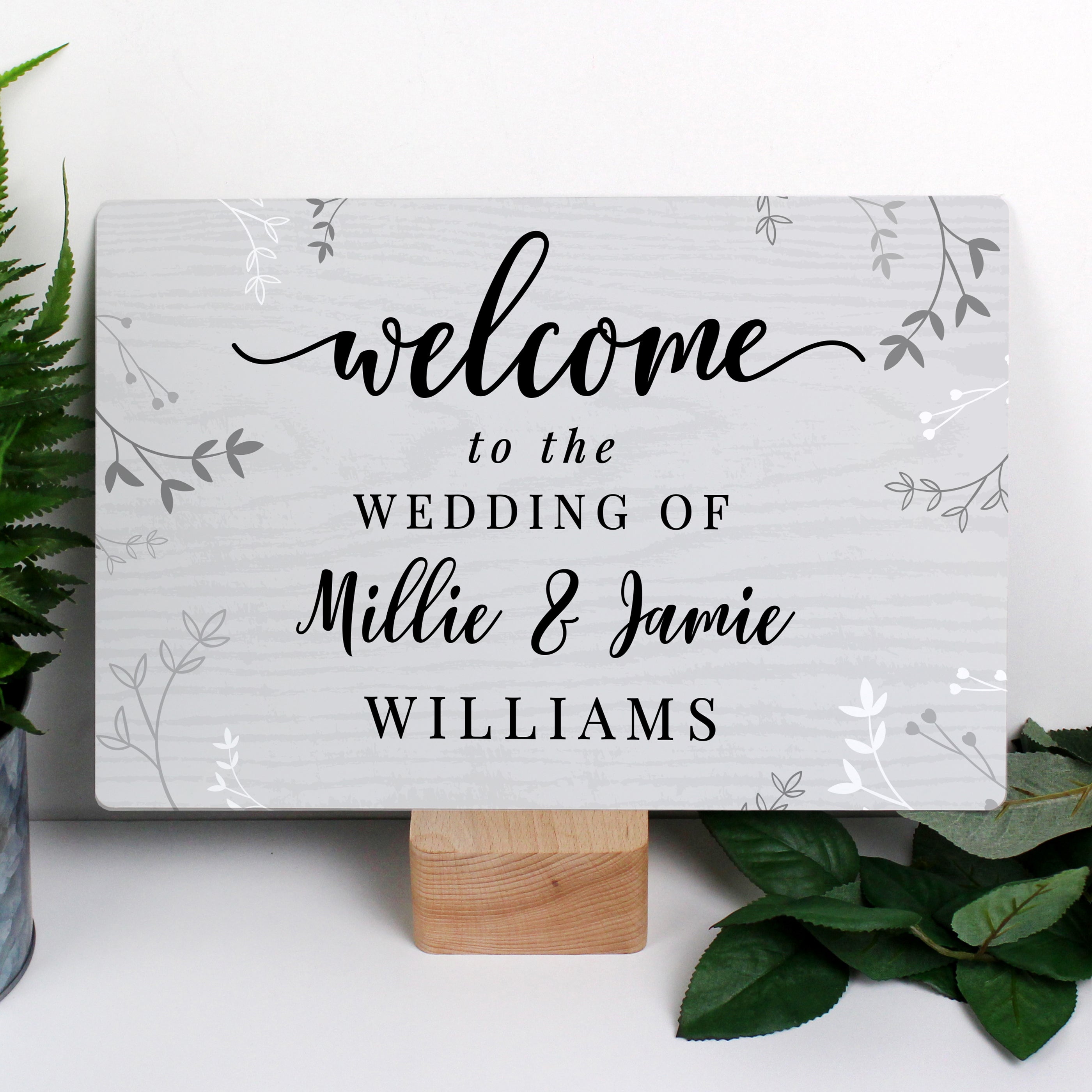 Eleanoras Personalised Welcome To The Wedding Metal Sign 