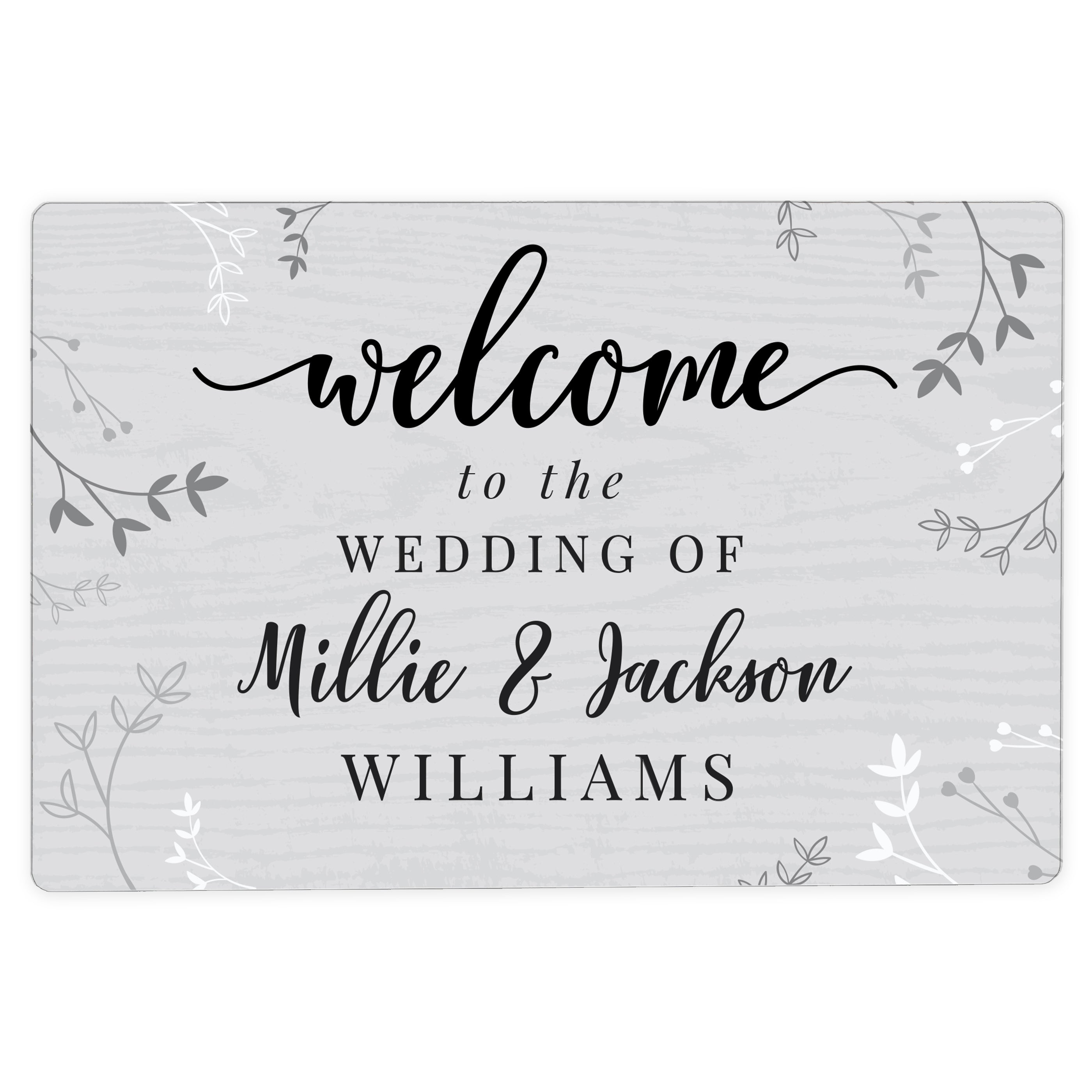 Eleanoras Personalised Welcome To The Wedding Metal Sign 