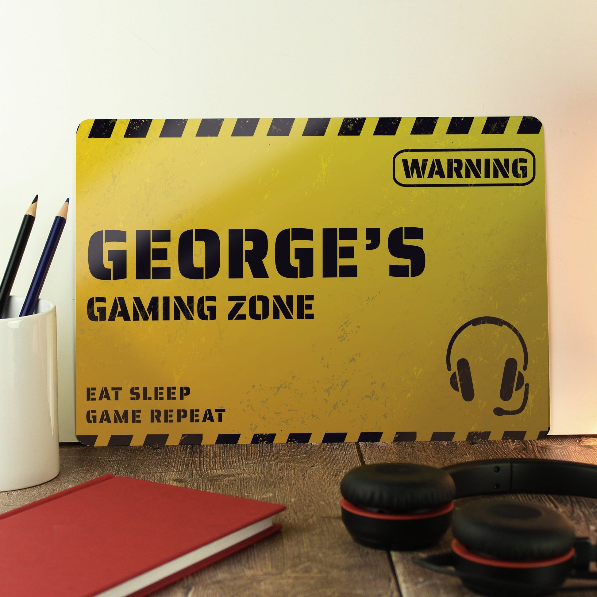 GAMING ZONE PERSONALISED METAL SIGN