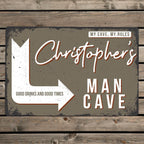 Eleanoras Man Cave Personalised Metal Sign Signs & Plaques