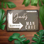 Eleanoras Man Cave Personalised Metal Sign Signs & Plaques