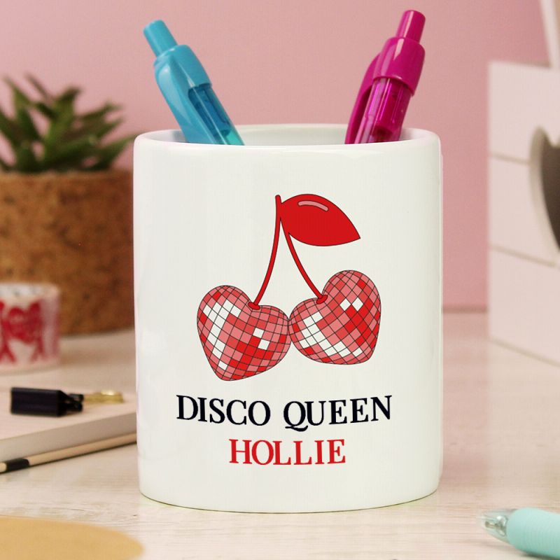Personalised Cherry Make Up Brush Holder